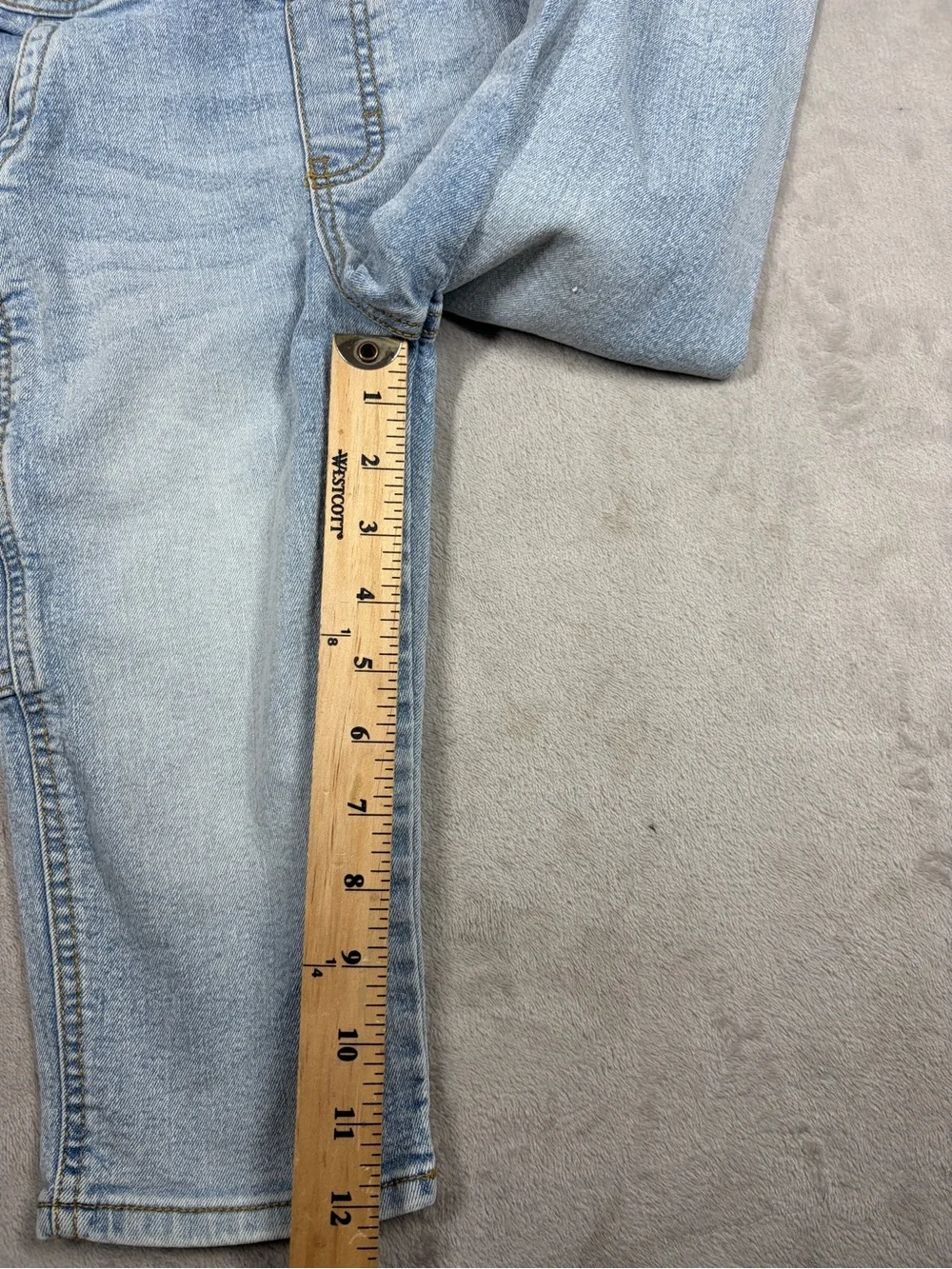Oshkosh B’gosh Cotton Blend Denim Ligh Blue Jean Overalls Size 3T